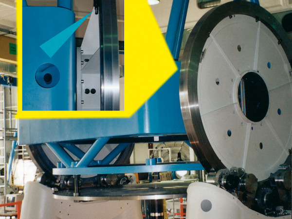 Rotating and pivoting systems for large telescopes